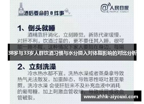 38岁与33岁人群饮酒习惯与水分摄入对体脂影响的对比分析
